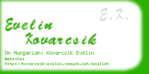 evelin kovarcsik business card